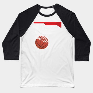 Basket Ball Swoosh Baseball T-Shirt